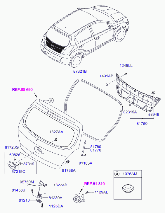 Hyundai 817804P000 - Газов амортисьор, багажно / товарно пространство vvparts.bg