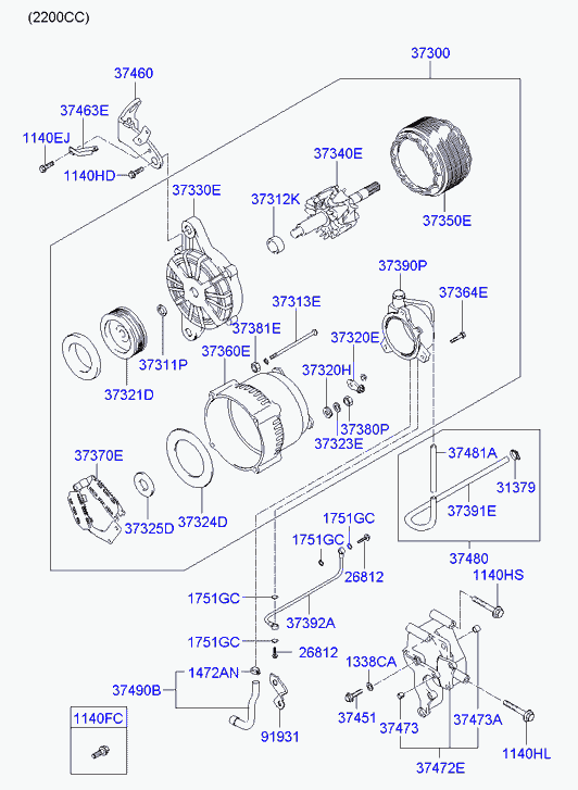 Hyundai (BEIJING) 37370-27011 - Регулатор на генератор vvparts.bg