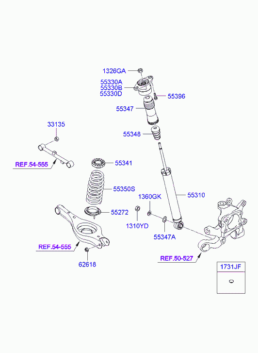 Hyundai 55311-3L130 - Амортисьор vvparts.bg