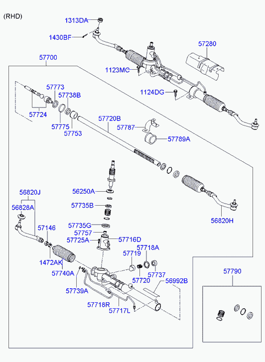 Hyundai (BEIJING) 56820-3K010 - Накрайник на напречна кормилна щанга vvparts.bg