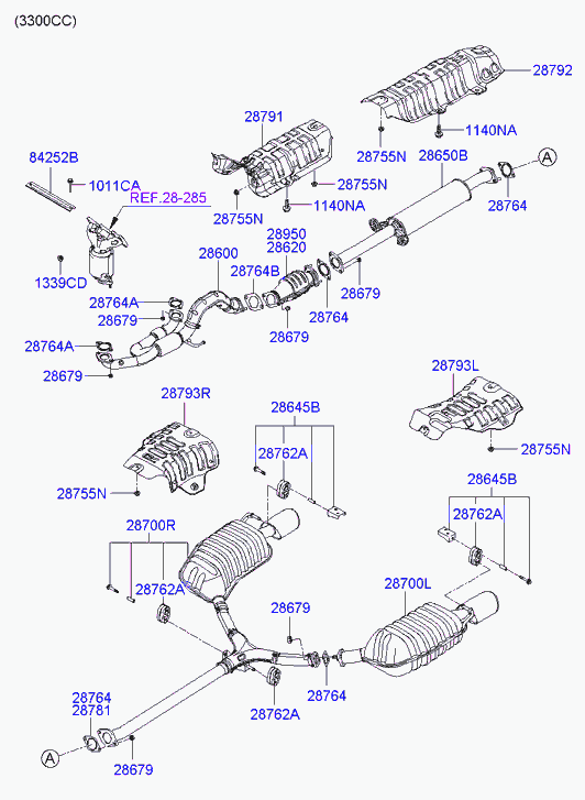 Hyundai 28762-3A000 - Лагерна втулка, стабилизатор vvparts.bg