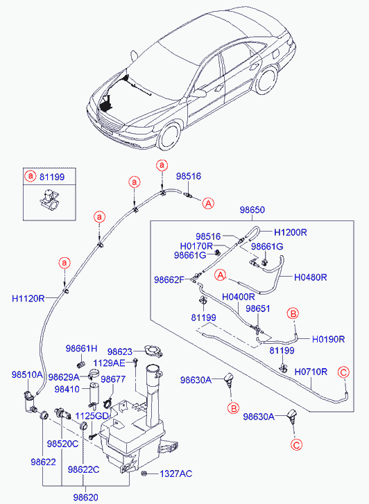 Hyundai 98510-3L000 - Водна помпа за миещо устр., почистване на стъклата vvparts.bg