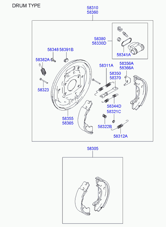 Hyundai 58310H1010 - Спирачен апарат vvparts.bg