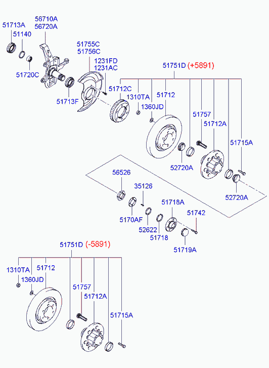 Mitsubishi MB16 0850 - Семеринг, главина на колелото vvparts.bg