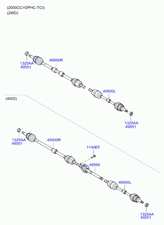 KIA 495513S000 - Комплект колесен лагер vvparts.bg