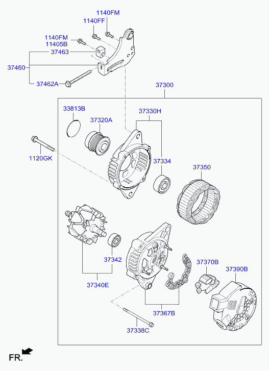 Hyundai 37300-2B960 - Генератор vvparts.bg