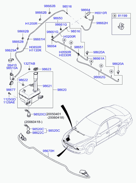 KIA 98510-3K-010 - Водна помпа за миещо устр., почистване на стъклата vvparts.bg