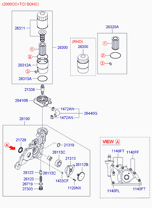 Hyundai 26320-27400 - Маслен филтър vvparts.bg