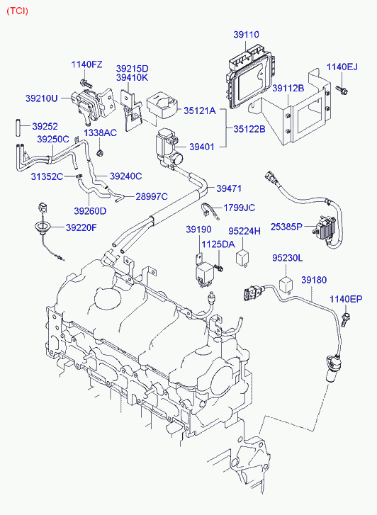 Hyundai 3512027400 - Преобразувател на налягане, регулиране на изпускателната сис vvparts.bg