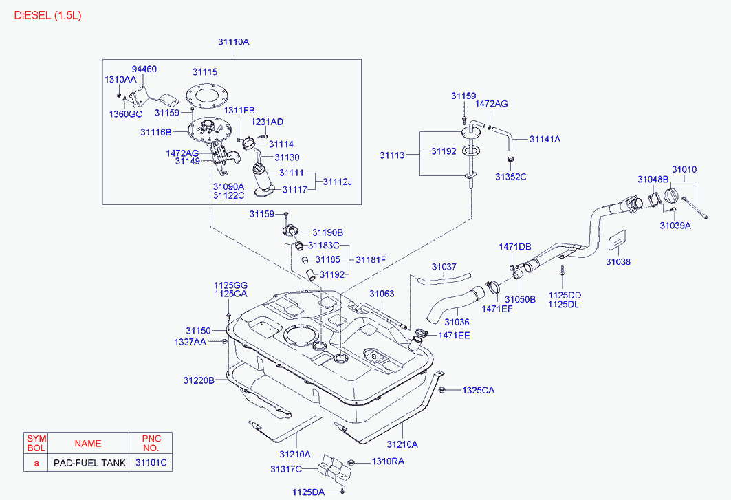 KIA 31110 25000 - Горивна помпа vvparts.bg