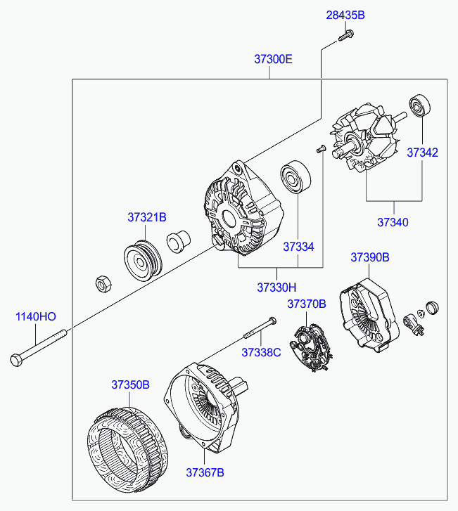 Eagle 37300-2A010 - Генератор vvparts.bg