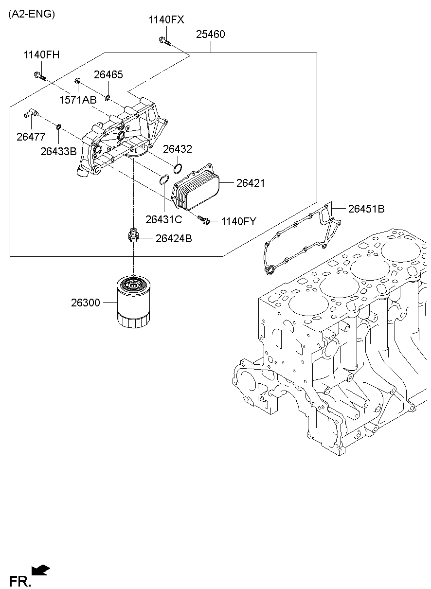 KIA 26310-4A010 - Маслен филтър vvparts.bg