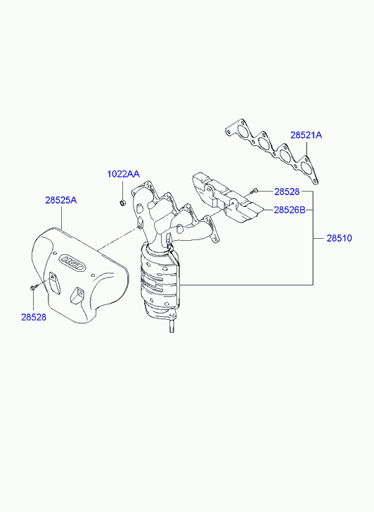 KIA 2851023820 - Катализатор vvparts.bg