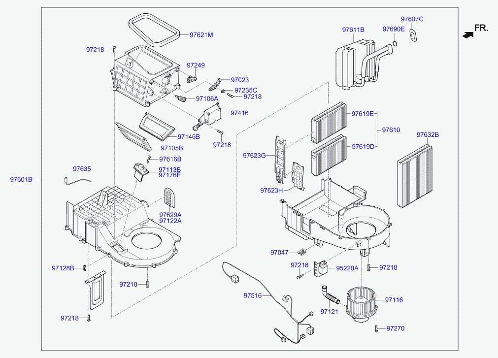 Hyundai 97619-3D200 - Филтър купе (поленов филтър) vvparts.bg