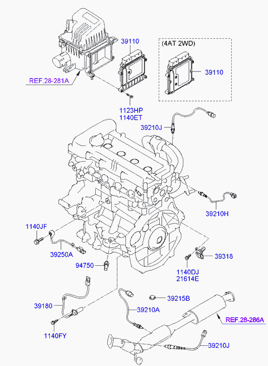 Hyundai 39210-2B000 - Ламбда-сонда vvparts.bg