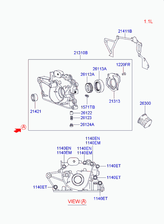 KIA 2142122001 - Семеринг, разпределителен вал vvparts.bg