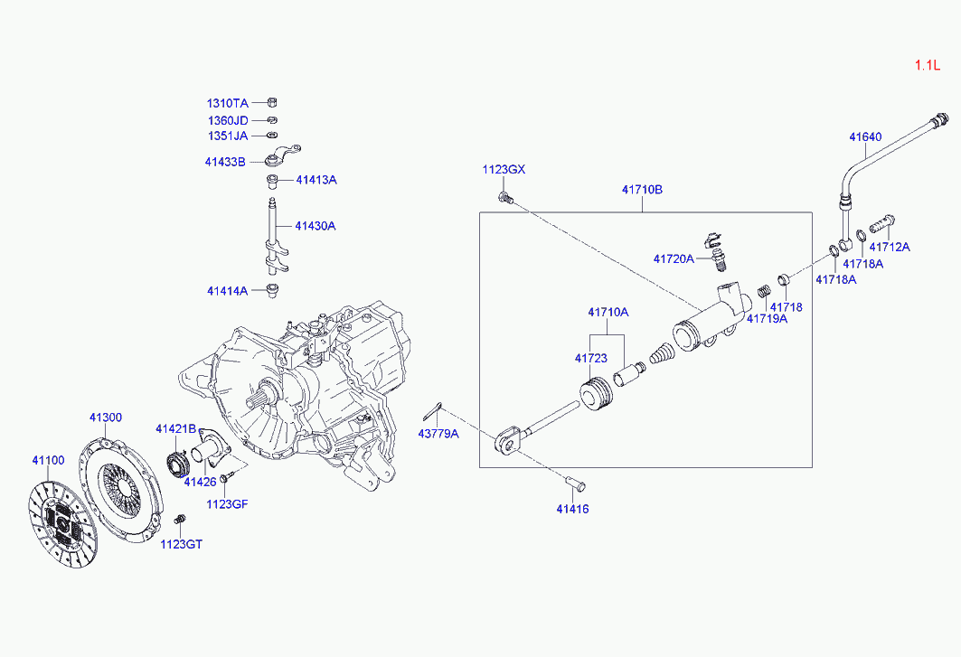 KIA 41100-22695 - Диск на съединителя vvparts.bg