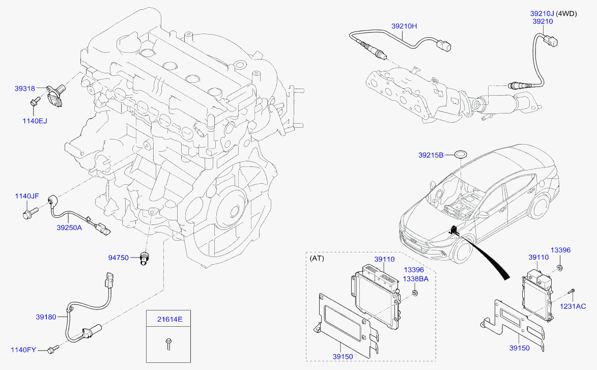 Hyundai 39210-2B312 - Ламбда-сонда vvparts.bg