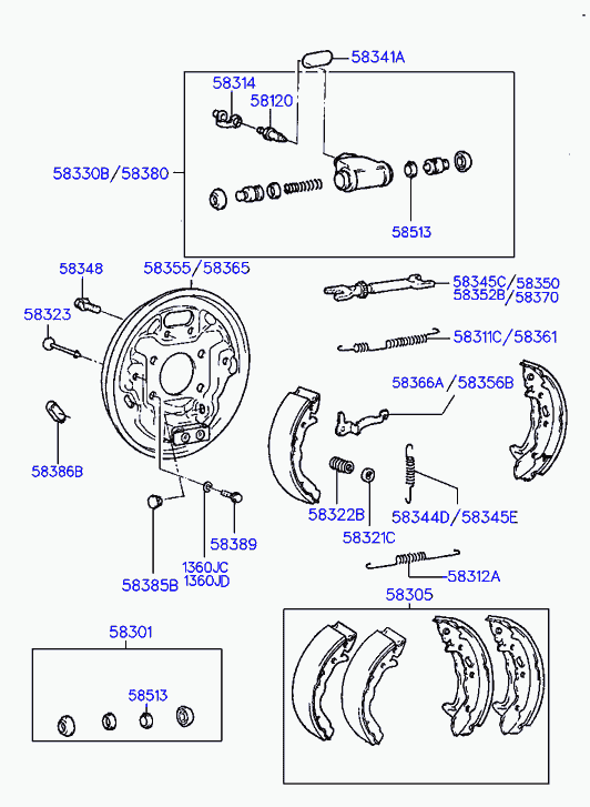 KIA 58330-02000 - Спирачно цилиндърче на колелото vvparts.bg