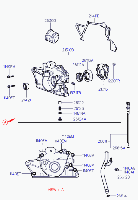 Hyundai 26300-02500 - Маслен филтър vvparts.bg