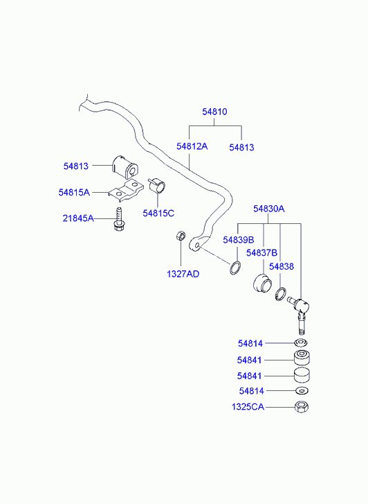 Hyundai 54813-39100 - Лагерна втулка, стабилизатор vvparts.bg