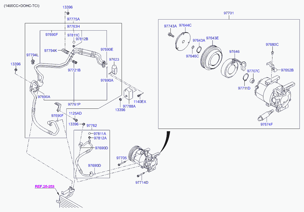 Hyundai 97701-4P001 - Компресор, климатизация vvparts.bg