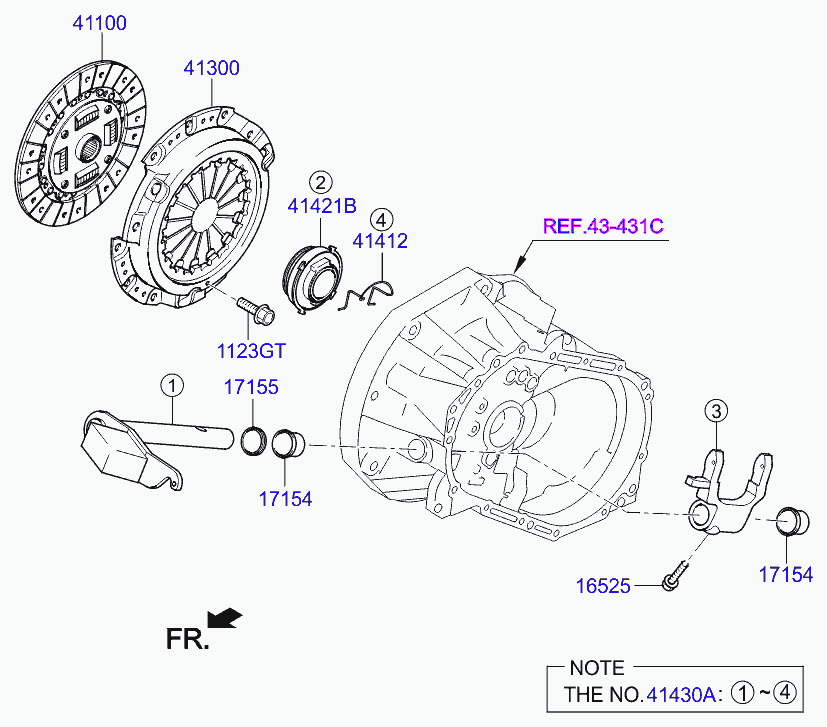 KIA 41100-02701 - Диск на съединителя vvparts.bg