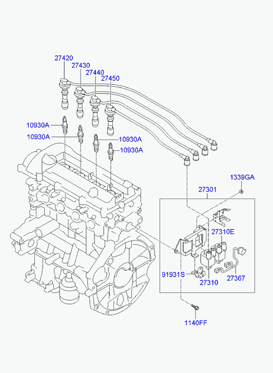 Hyundai 18827-09080 - Запалителна свещ vvparts.bg