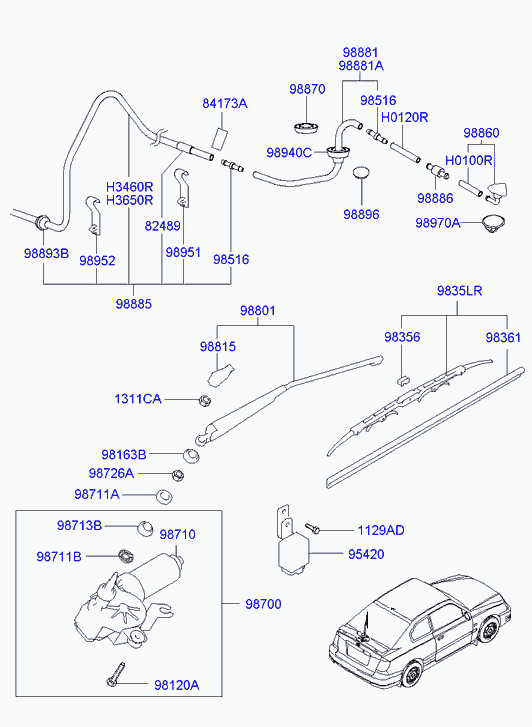 KIA 9836022020 - Перо на чистачка vvparts.bg