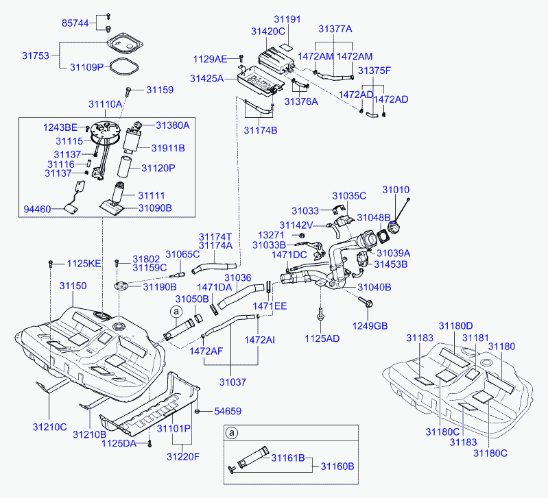 FORD 311113K000 - Горивопроводен модул (горивна помпа+сонда) vvparts.bg