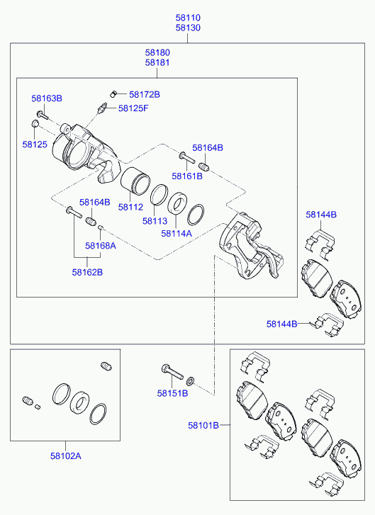 KIA 58190-3KA10 - Спирачен апарат vvparts.bg