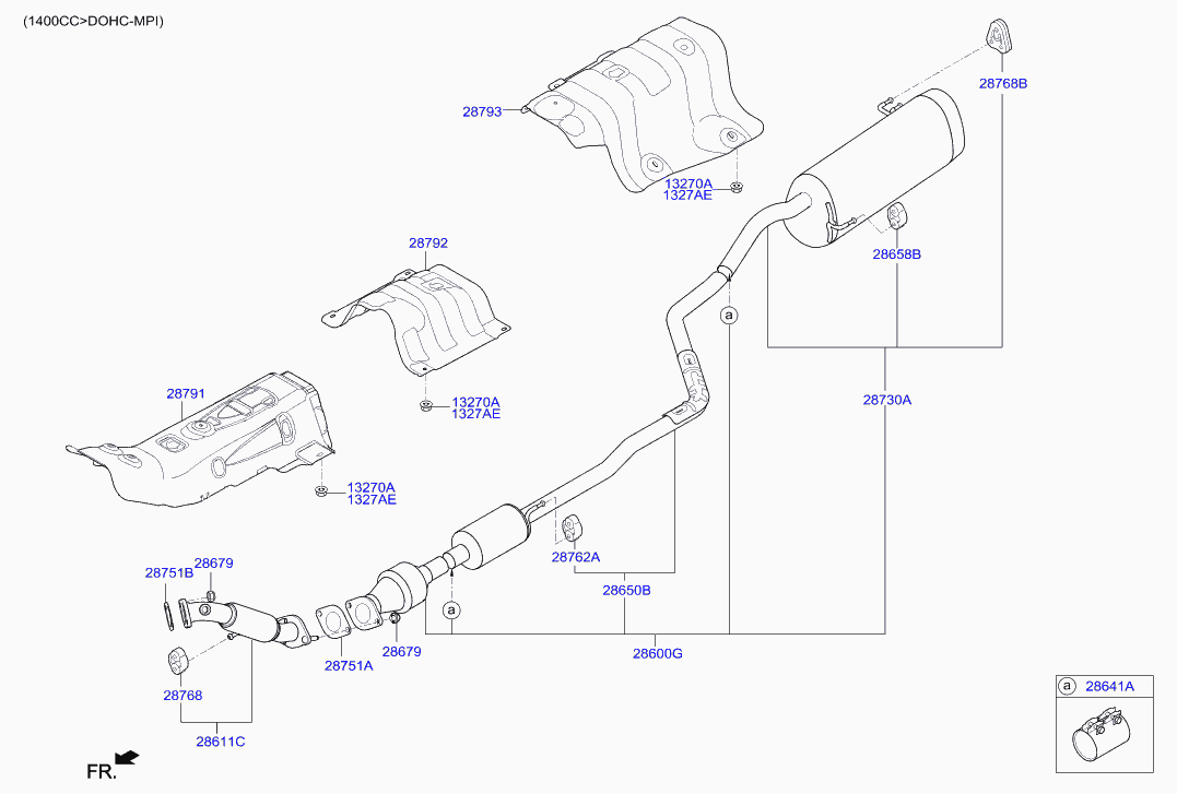 DAEWOO 287683F000 - Скоба, изпускателна система vvparts.bg