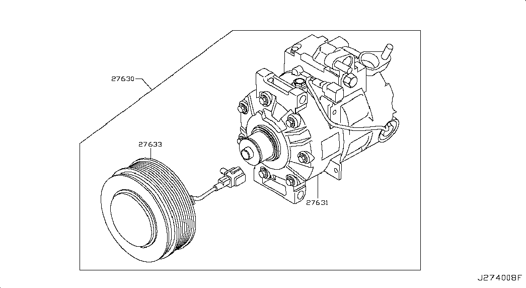 NISSAN 926001CB0B - Компресор, климатизация vvparts.bg