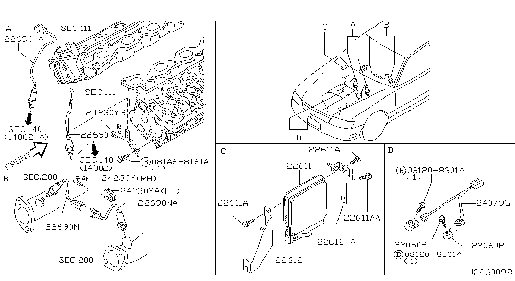 Infiniti 226A1-AR210 - Ламбда-сонда vvparts.bg