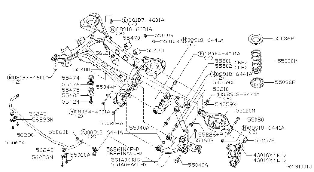 NISSAN 555017S001 - Тампон на макферсън vvparts.bg