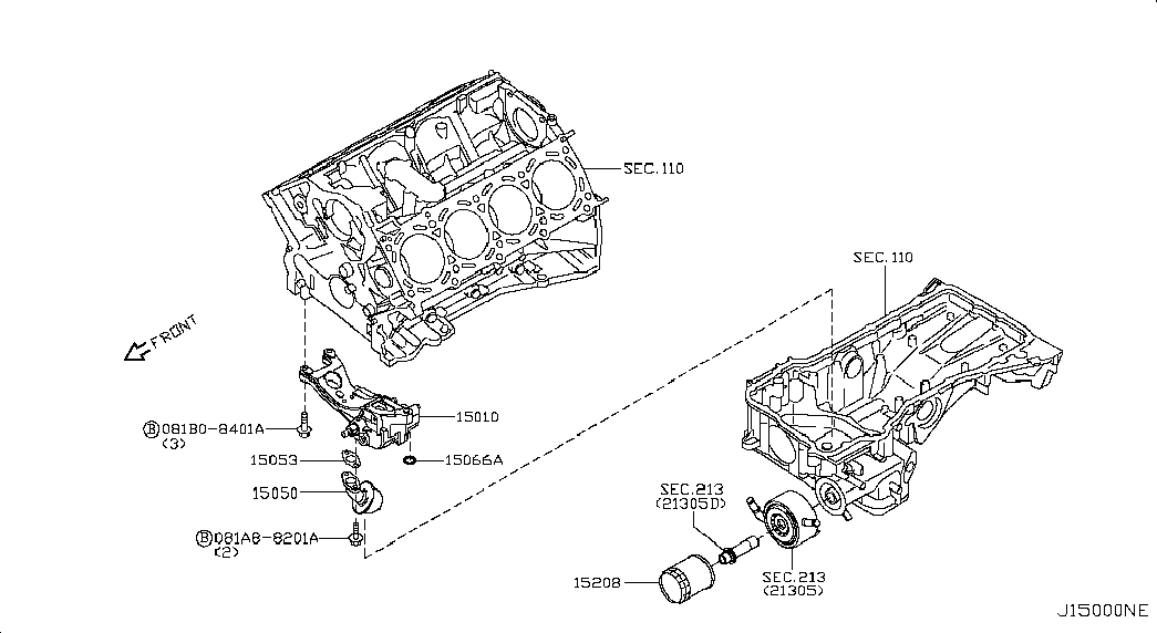 RENAULT 1520831U0B - Маслен филтър vvparts.bg