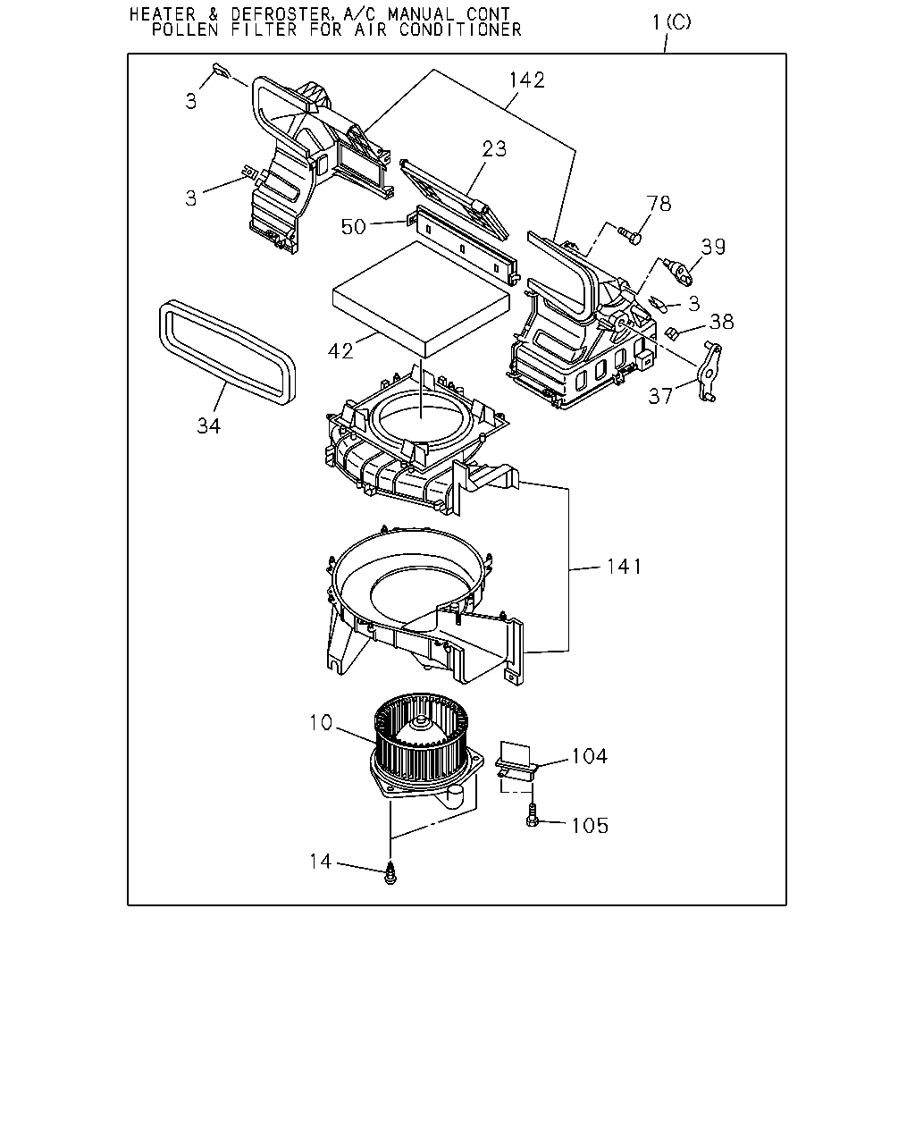 ISUZU 8-98139-428-0 - Филтър купе (поленов филтър) vvparts.bg