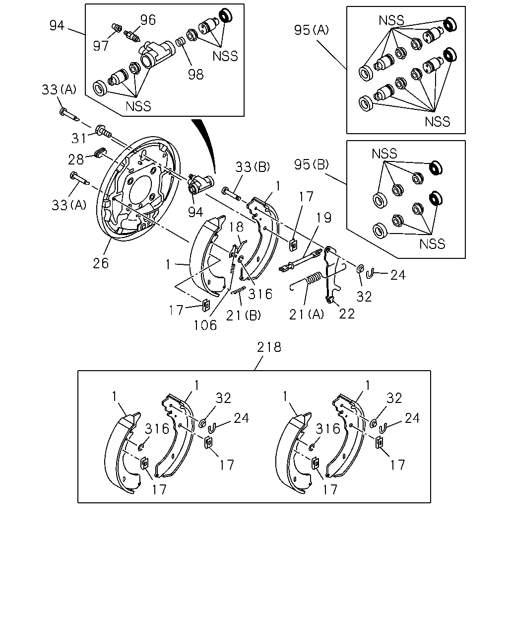 ISUZU 8-97947-802-0 - Комплект спирачна челюст vvparts.bg