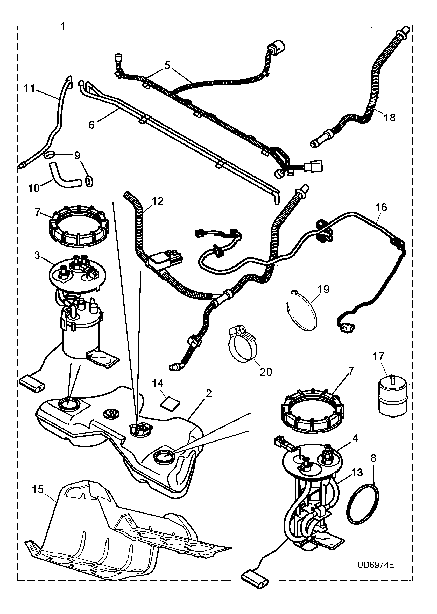 Jaguar XR822164 - Горивопроводен модул (горивна помпа+сонда) vvparts.bg