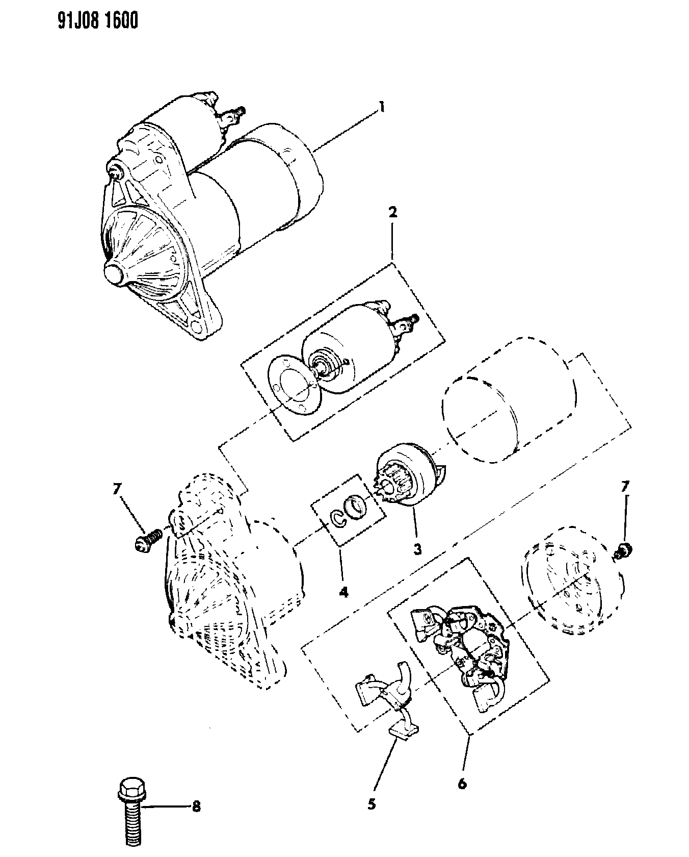 Chrysler 8350 3671 - Държач, карбонови четки vvparts.bg