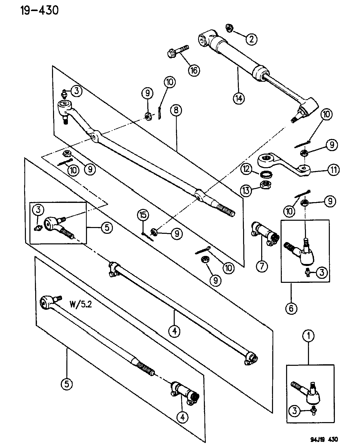 Chrysler 5200 5738 - Накрайник на напречна кормилна щанга vvparts.bg