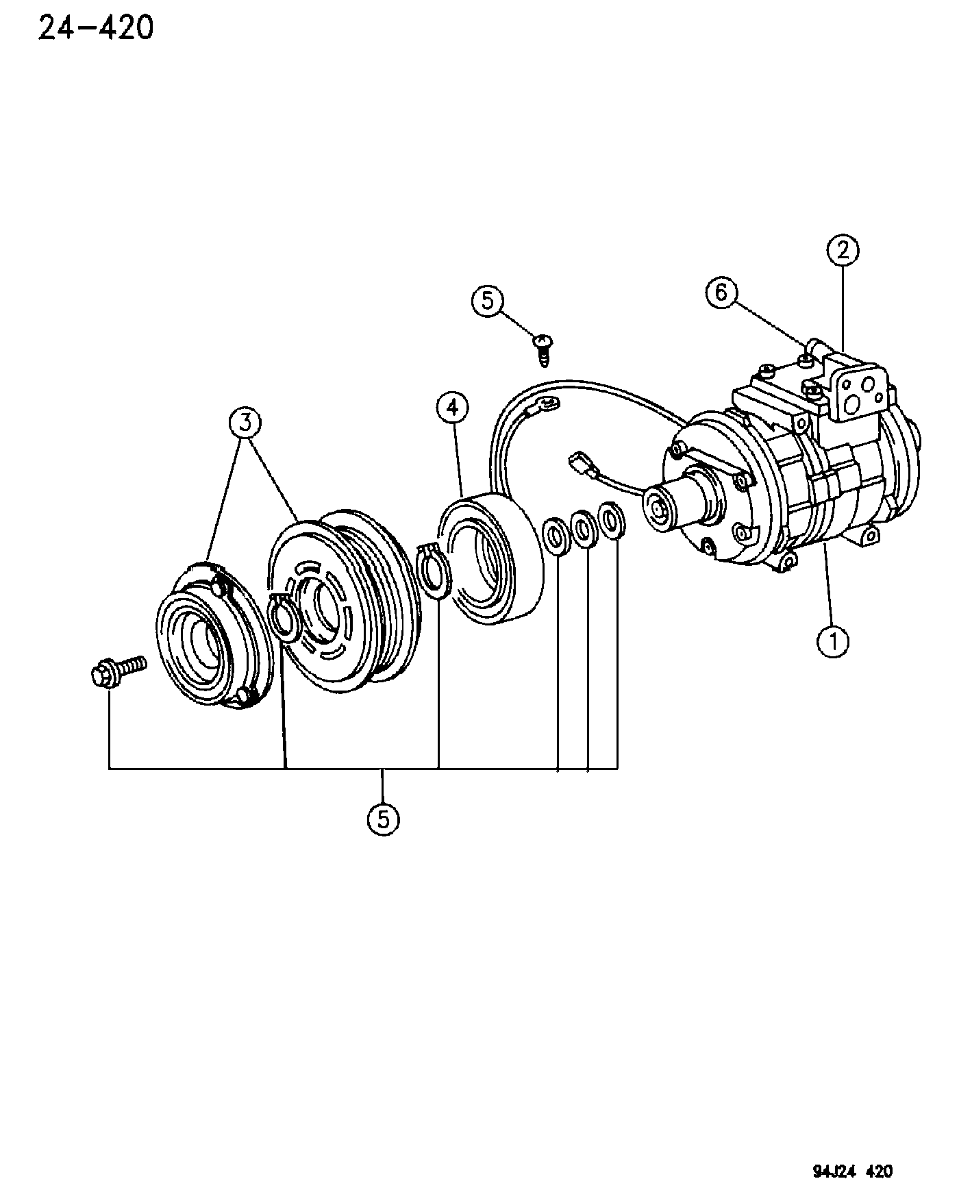 Chrysler 55 036 151 - Компресор, климатизация vvparts.bg