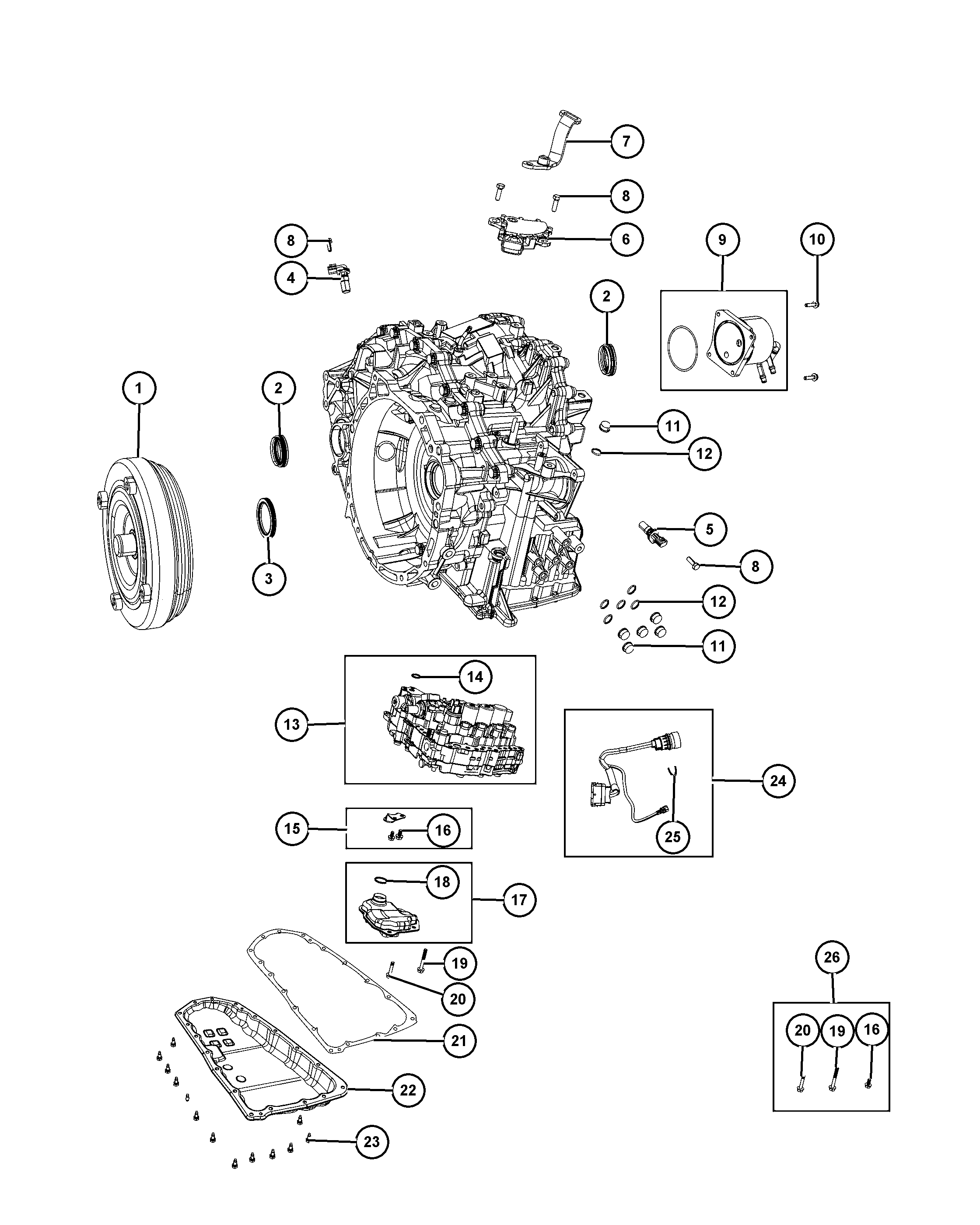 Chrysler 5189 838AA - GASKET OIL PAN  WHEN REPLACING THE OIL PAN GASKET IS REQUIRED TO vvparts.bg