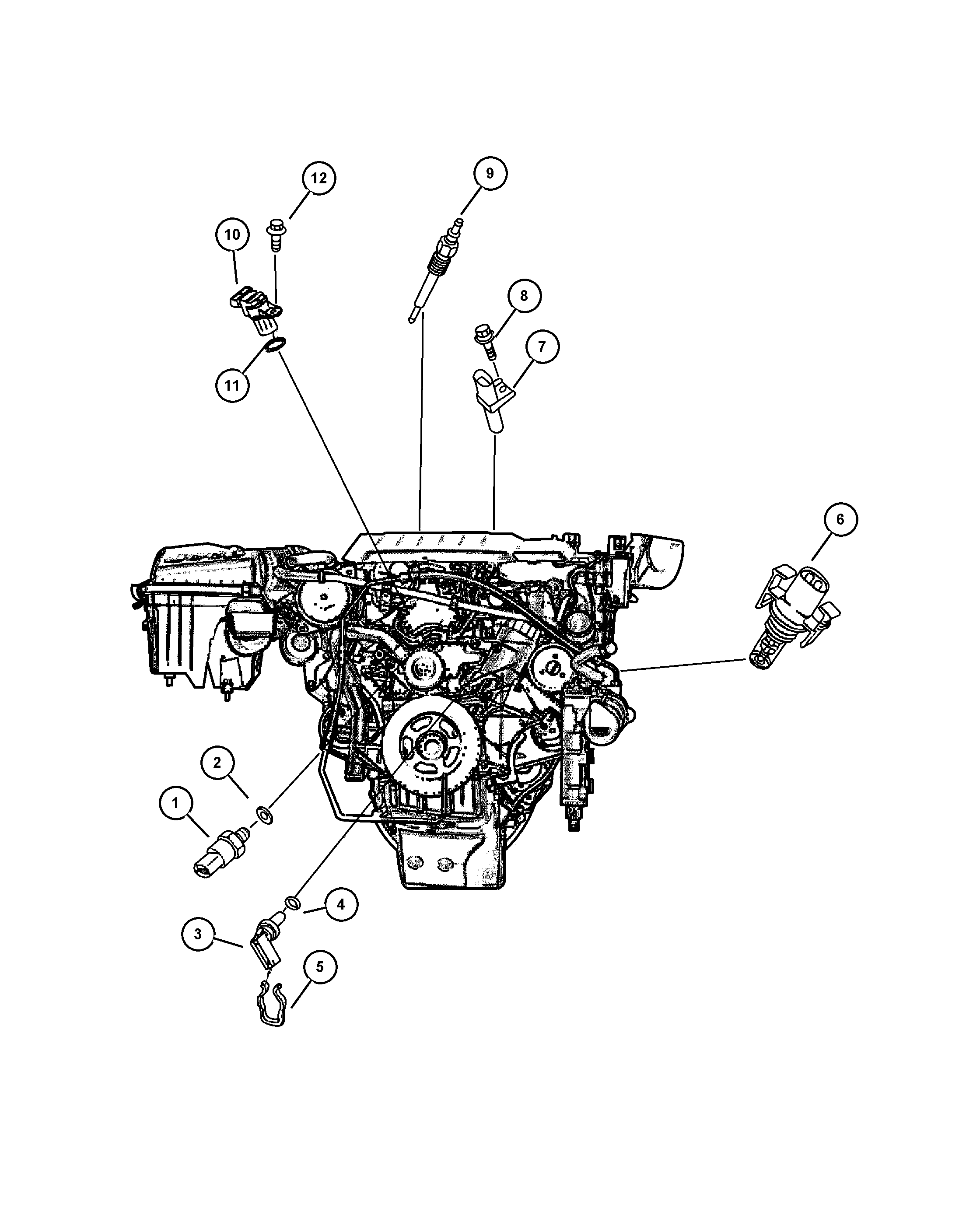 Jeep 5080 147AA - Датчик, температура на охладителната течност vvparts.bg