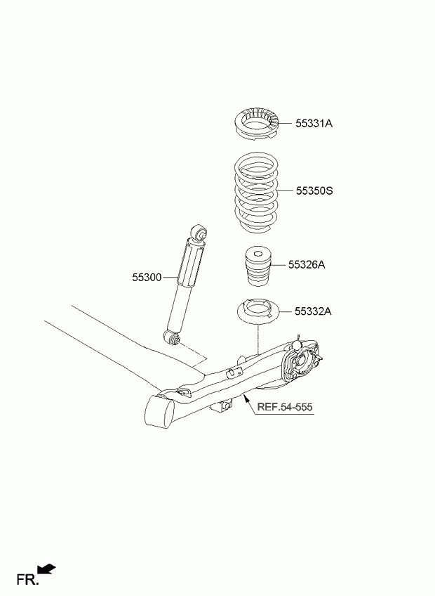 Hyundai 55300-1W001 - Амортисьор vvparts.bg