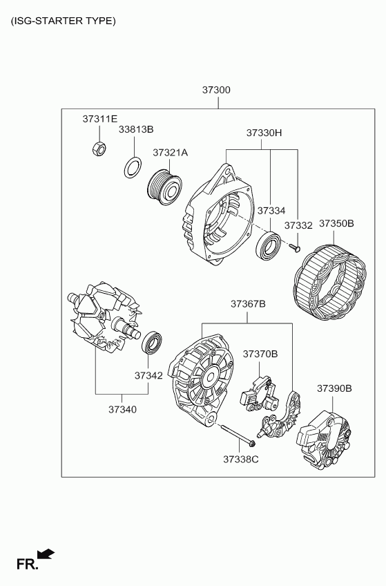 KIA 373002B300 - Генератор vvparts.bg