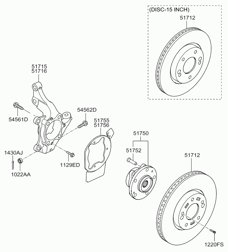 Hyundai 51712-2V000 - Спирачен диск vvparts.bg