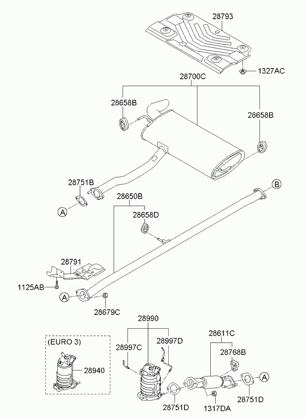 KIA 287003U300 - Крайно гърне vvparts.bg