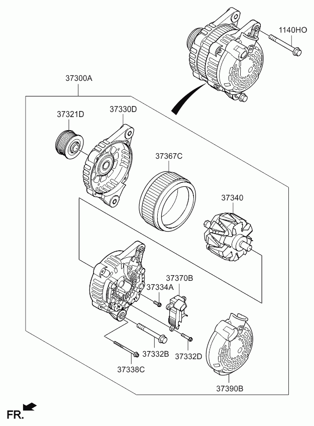 GENESIS 37322-2F001 - Ремъчна шайба, генератор vvparts.bg