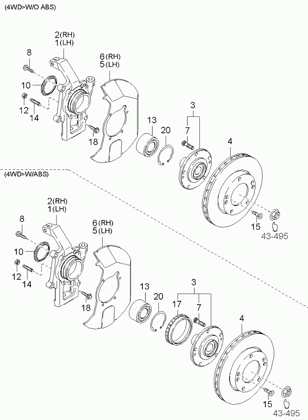 KIA 0K20133065A - Комплект колесен лагер vvparts.bg